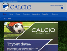 Tablet Screenshot of calciosoccer.com